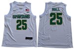 Men Malik Hall Michigan State Spartans #25 Nike NCAA White Authentic College Stitched Basketball Jersey MC50M54UT
